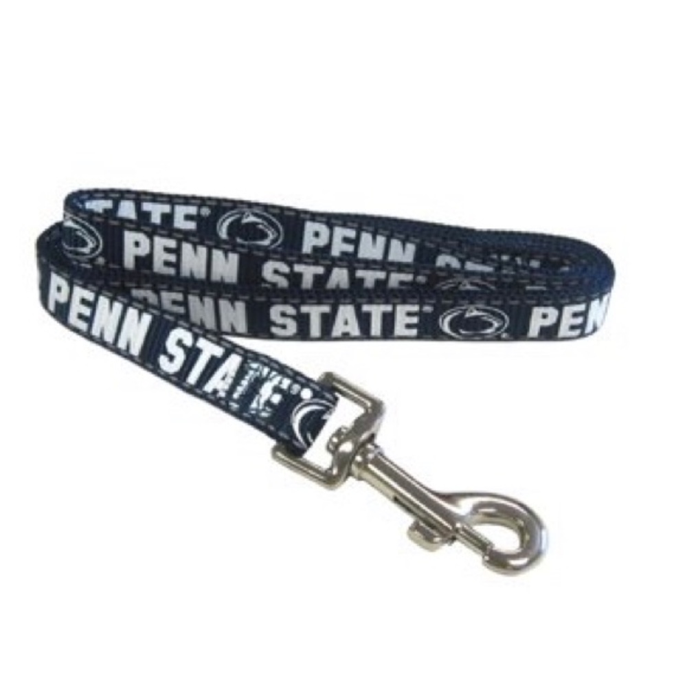 Penn State Nittany Lions Navy & White Reflective Dog Leash Small 5/8 in by 4ft